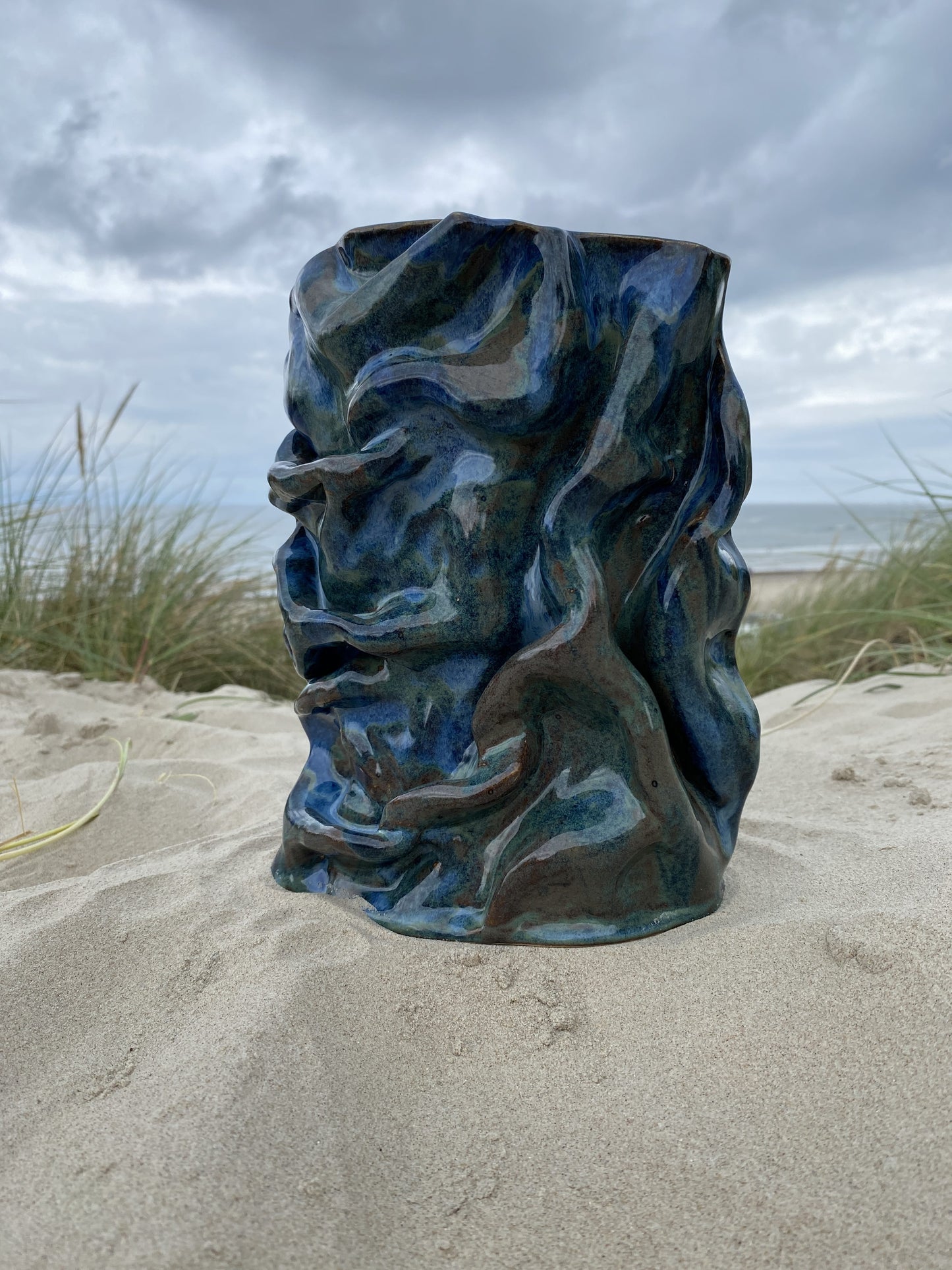 Vase - Blue Folded