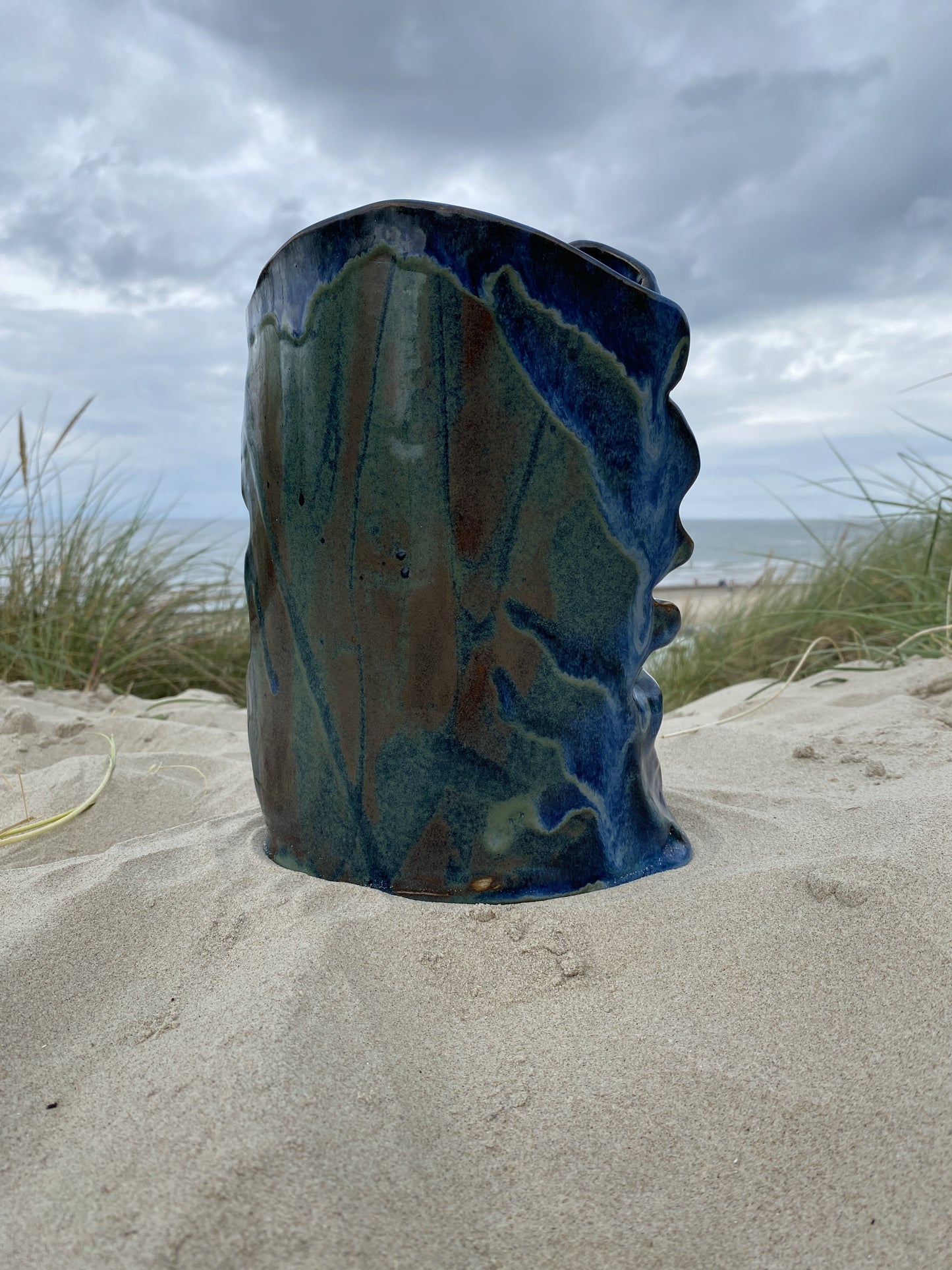 Vase - Blue Folded