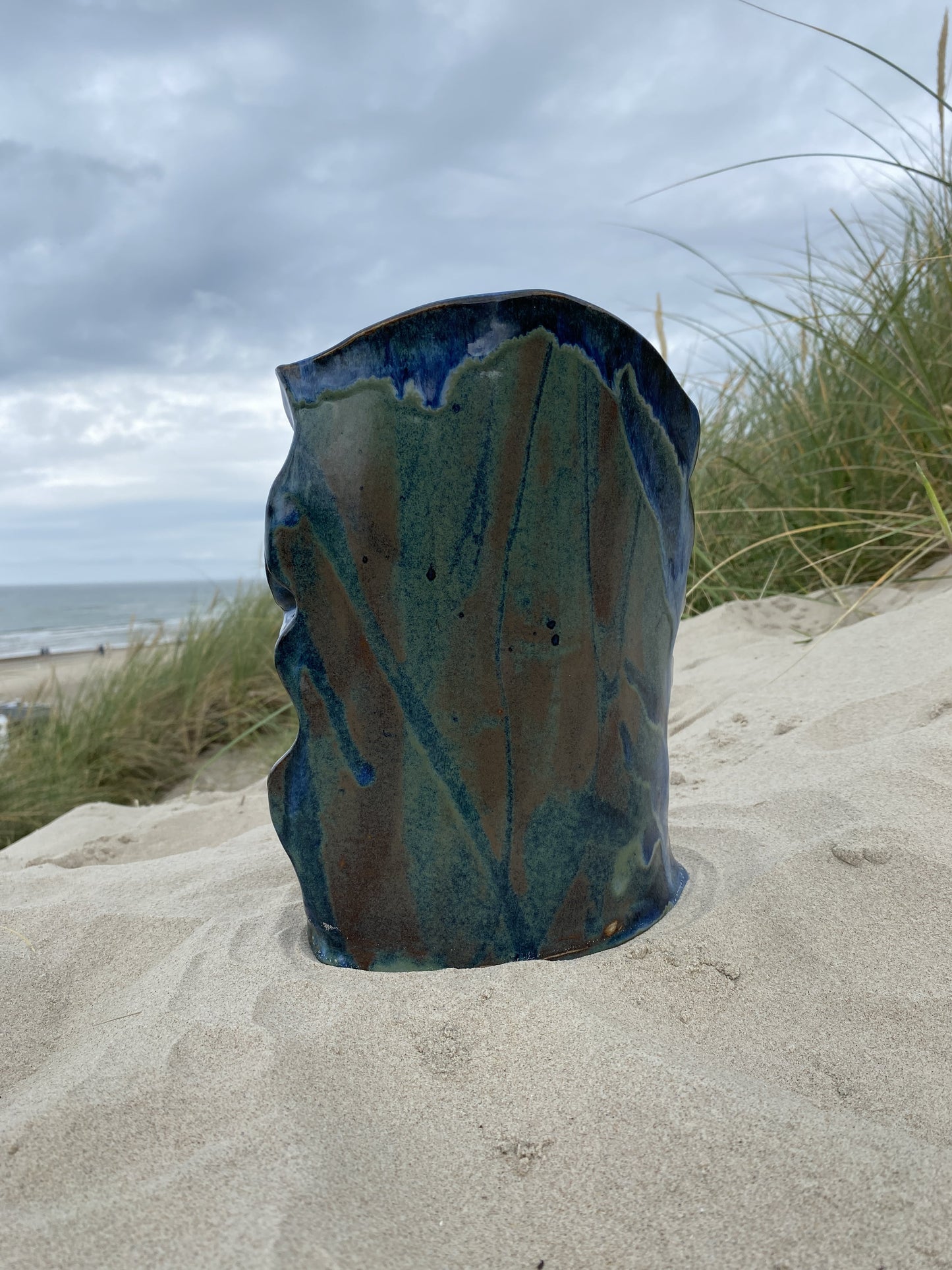 Vase - Blue Folded