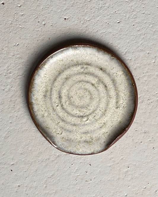 Grydeske-holder -  Hvid spiral