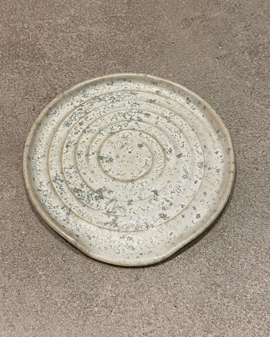 Grydeske-holder -  Hvid spiral