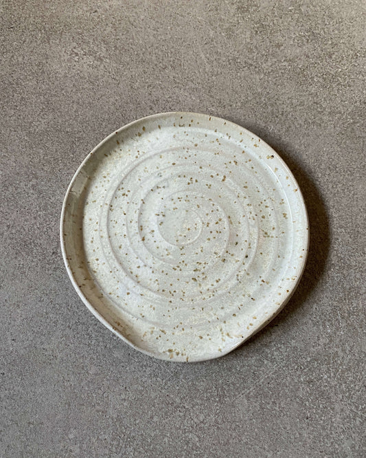 Grydeske-holder -  Hvid spiral