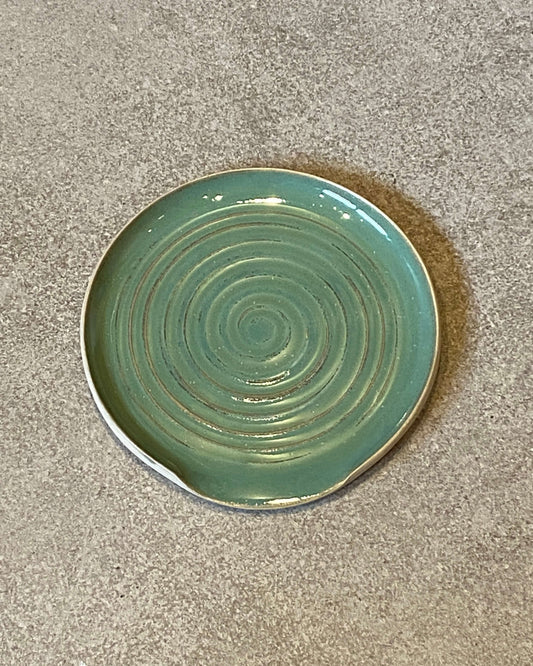 Grydeskeholder - Grøn spiral